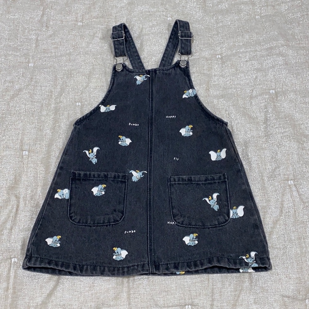 Super Cute Overall Dress with Dumbo Pictures